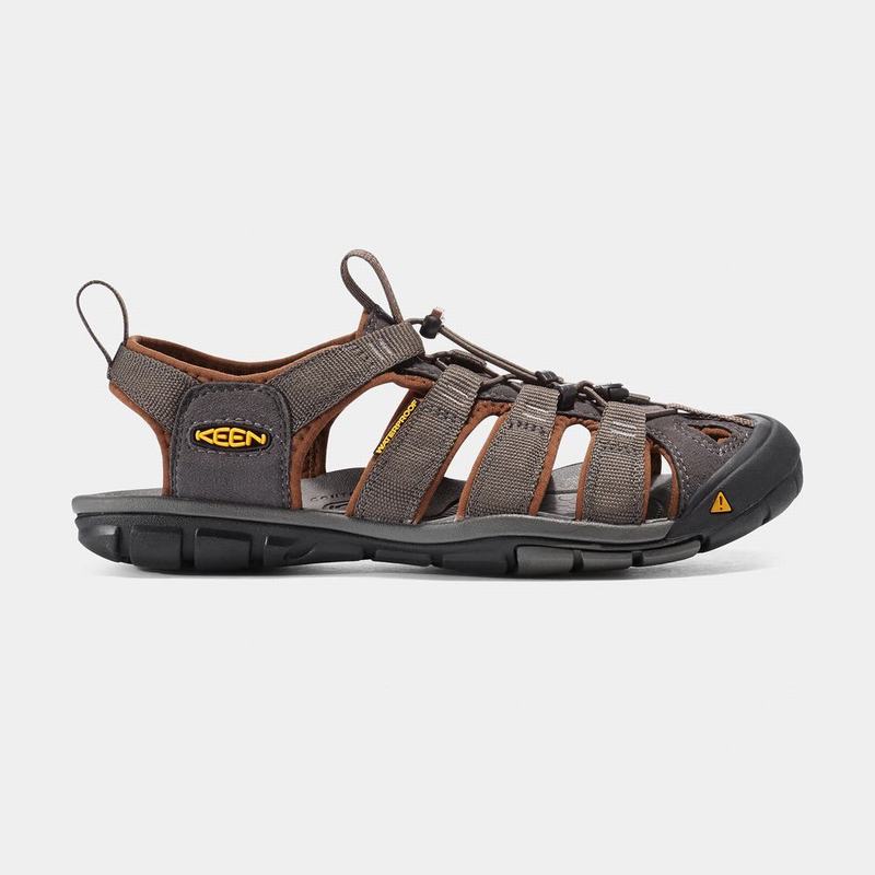 Keen Clearwater Cnx - Erkek Trekking Sandalet - Haki/Kahverengi - Turkey (302761SUI)